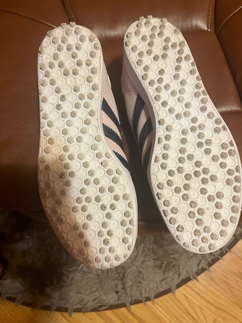 adidas Pink Gazelle Suede Sneakers with Navy Stripes - Picture 8 of 8